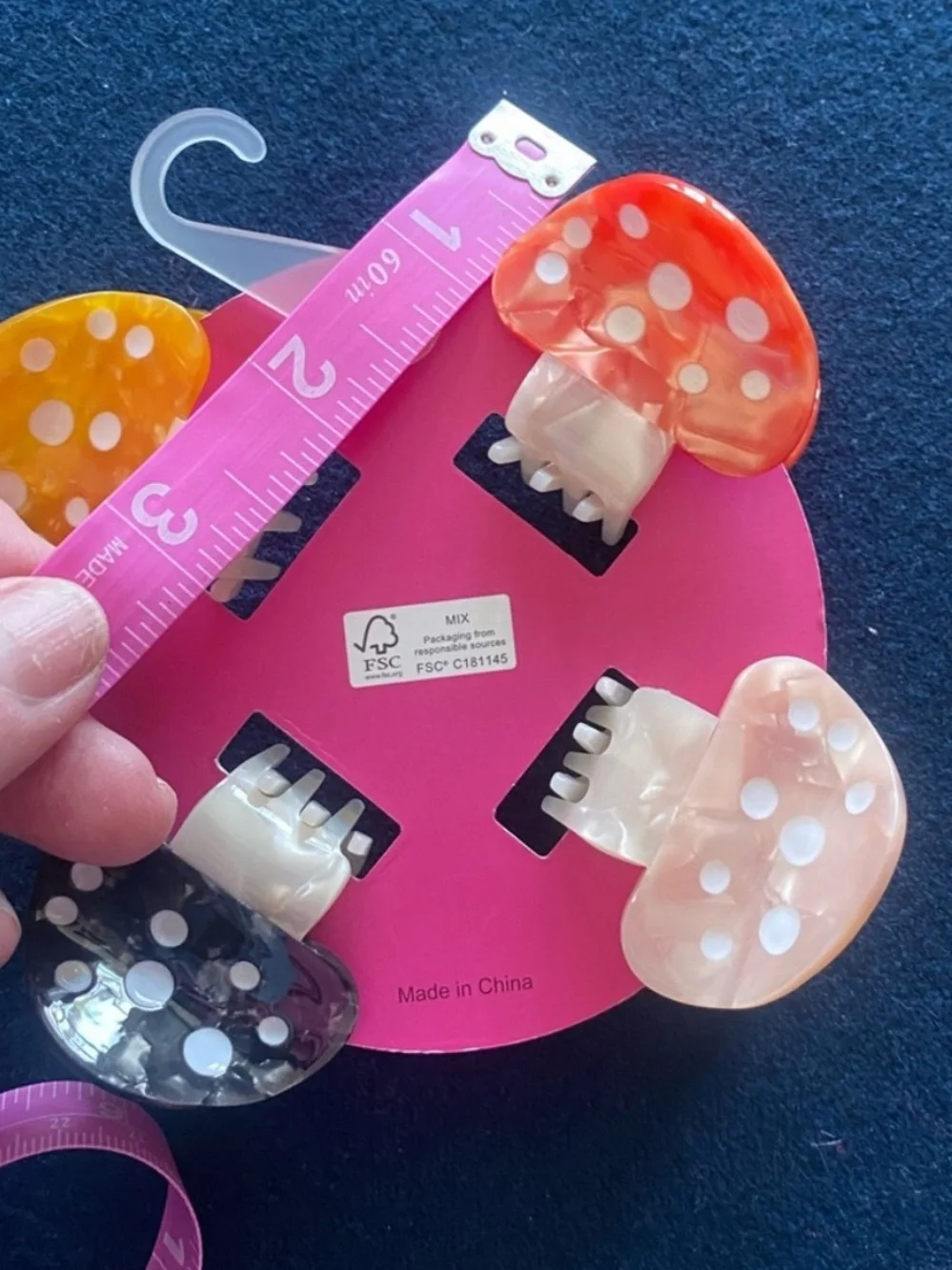 Sunday State Mushroom Hair Clips - Red, Yellow, Pink, Black🍄fun for all ages!!!!